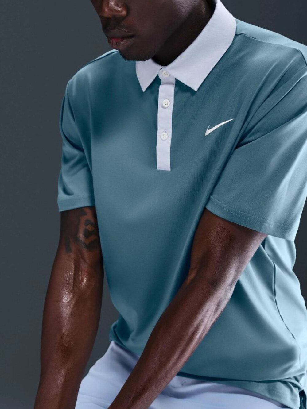 Nike FZ7501-006 MEN'S DRI-FIT TOUR CONTRAST GOLF POLO SHIRT FZ7501 IN SIZE L NWT